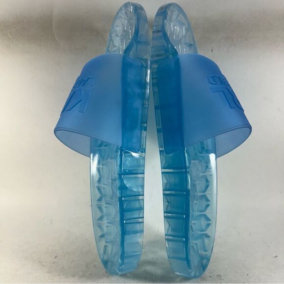 Karl Lagerfeld Paris Twila Women’s Logo Sandals Slides Blue Size 9 M - Picture 6 of 8